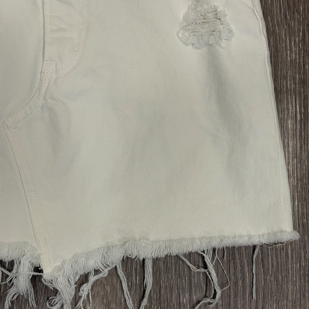Moussy Vintage White Japanese Denim Ripliy Distressed Mini Skirt 25 Going Out - Picture 6 of 10